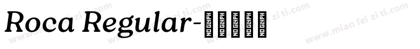 Roca Regular字体转换